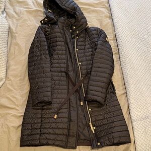 Michael Kors Black Hooded Puffer Jacket